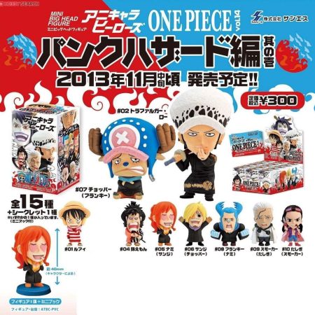Mini Figura Cabeza Grande de una Pieza VOL.14 PUNK HAZARD (Sanji)